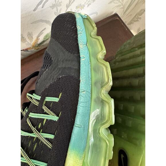 Size 7 - Nike Air Max 2014 Black Green Blue Rare Women’s 8.5 Men’s 7 Euro 40 - Picture 6 of 9